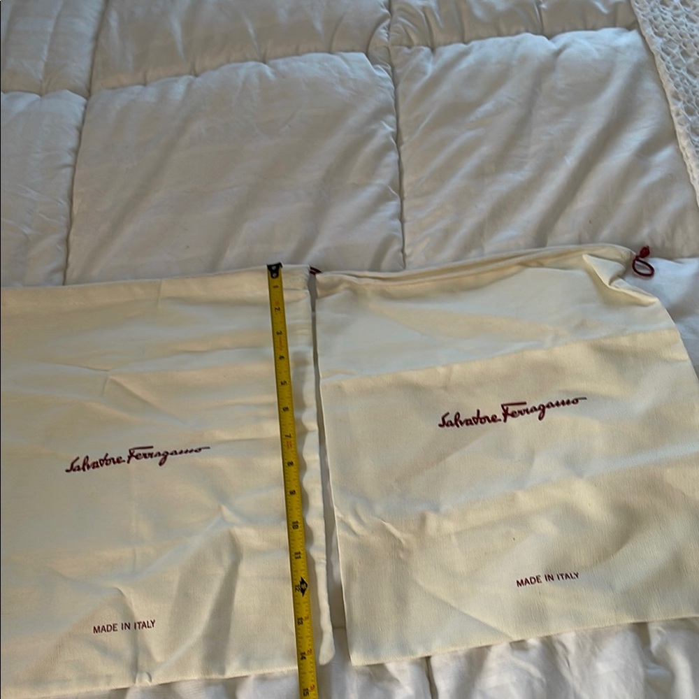 Salvatore Ferragamo Cream dust bags.Authentic.New.